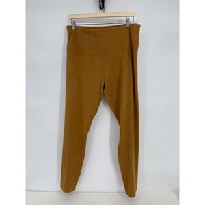 Suave Faux Suede Leggings Revolutionary Tummy Control Brown XLarge